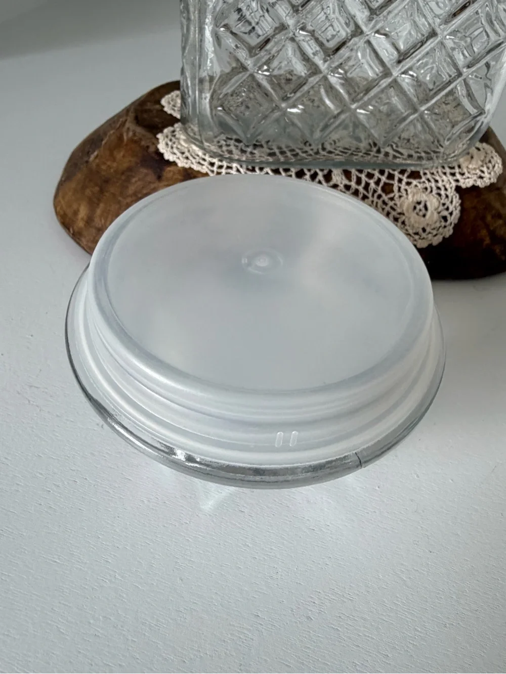Anchor Hocking Wexford Diamond Cut Apothecary Jar with Lid